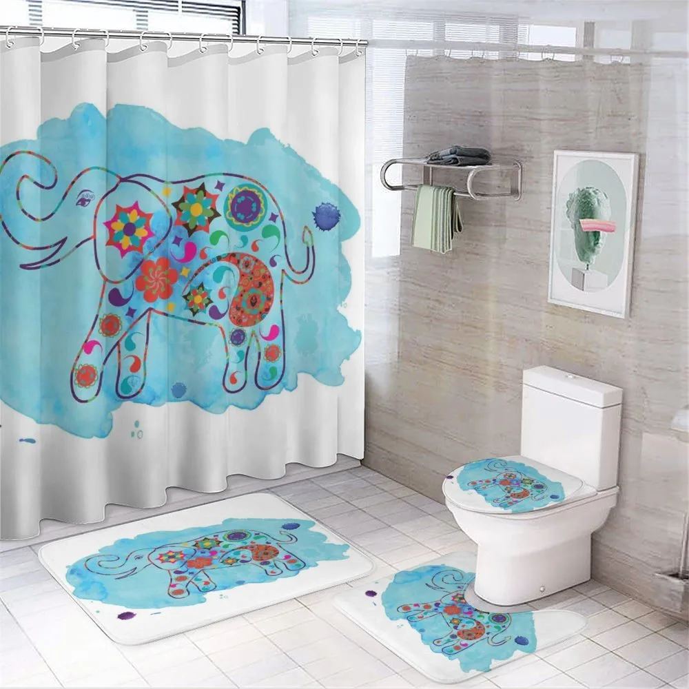 Thailand Elephant Paisley — 4-Piece Bathroom Set preview