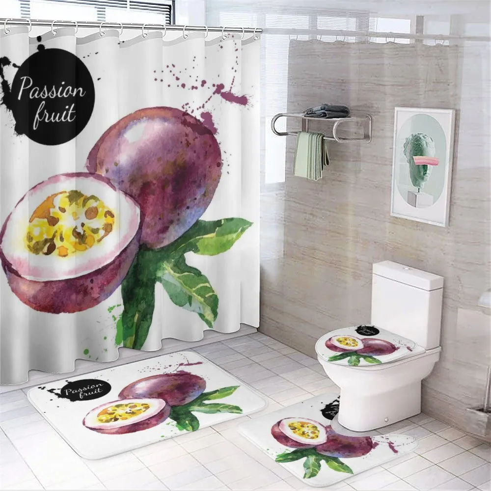 Watercolor Exotic Design — 4-Piece Bathroom Set preview