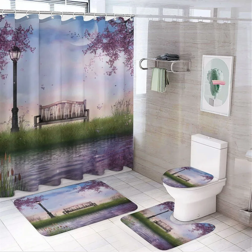Bench Flowing River Moon — 4-Piece Bathroom Set preview