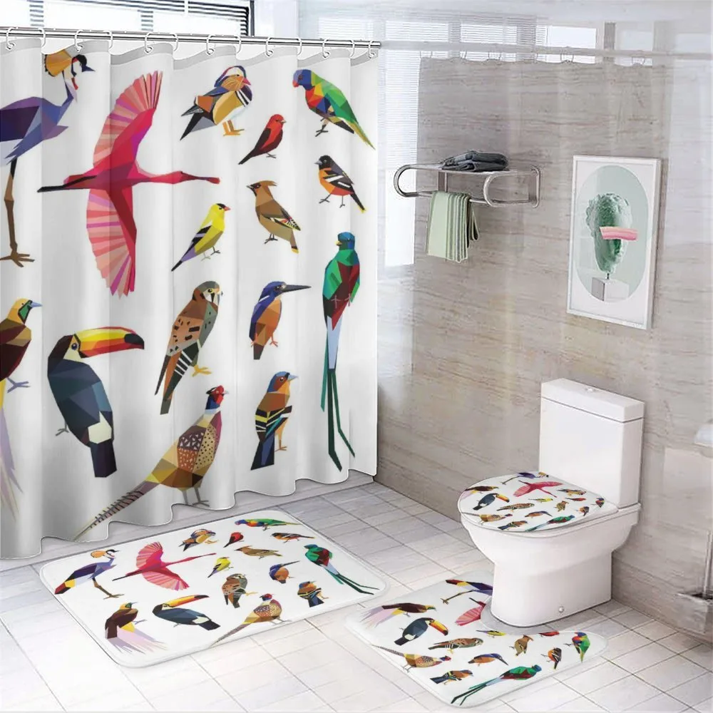 Bird Set Poly Design — 4-Piece Bathroom Set preview
