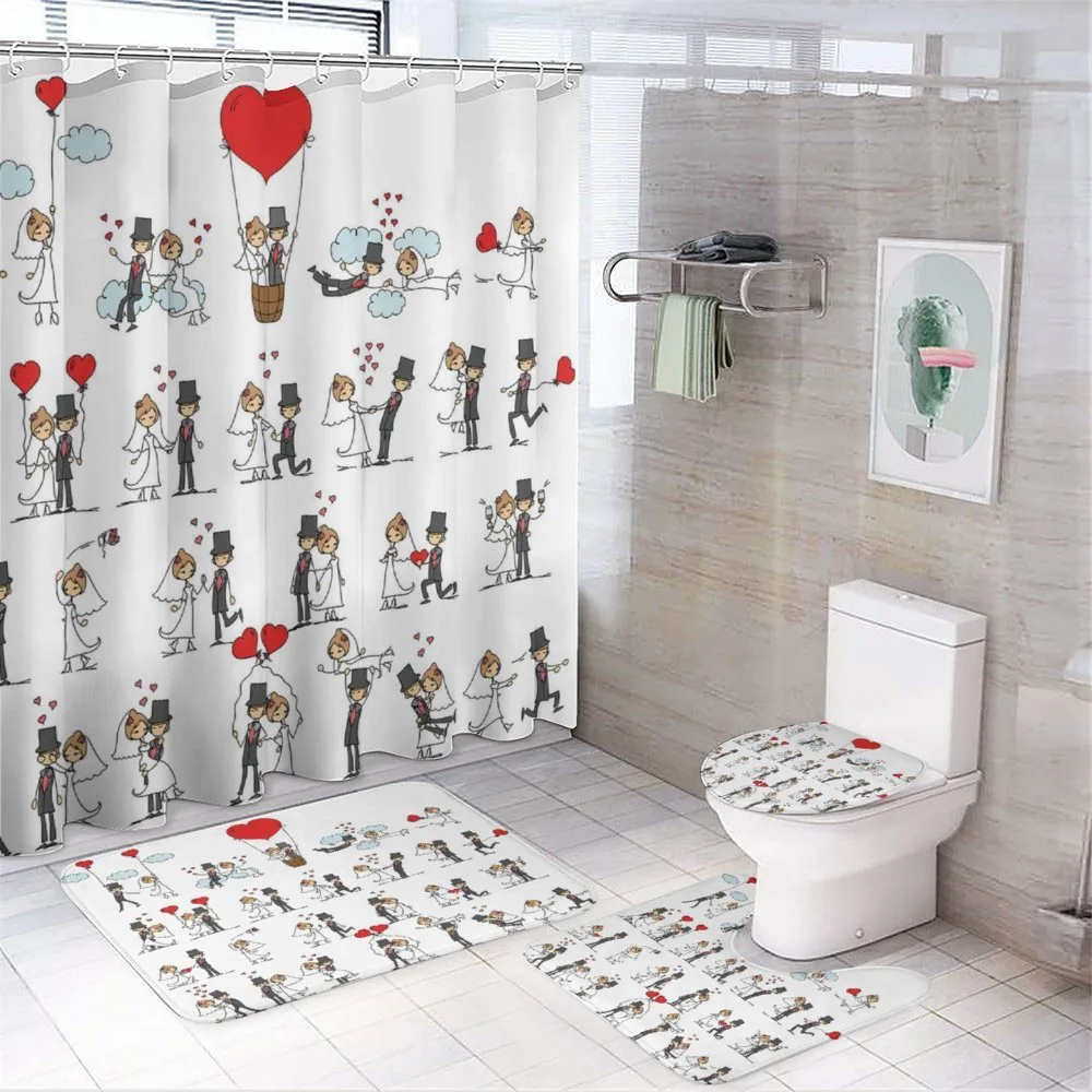 Couple on Clouds — 4-Piece Bathroom Set preview