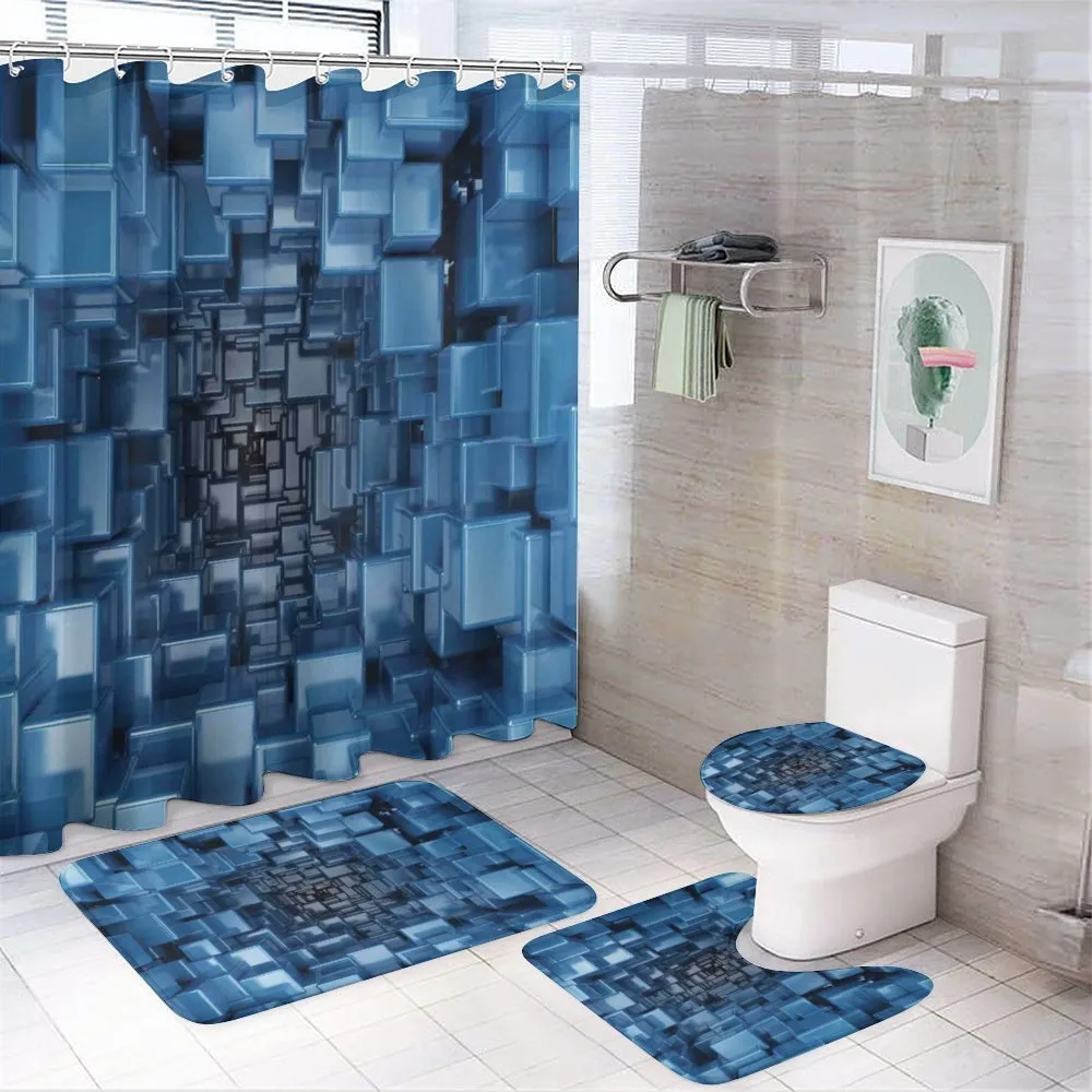 Digital Geometric — 4-Piece Bathroom Set preview