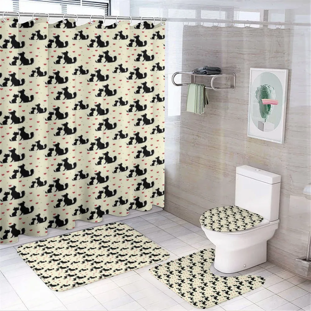 Dog Cat Pet Love — 4-Piece Bathroom Set preview