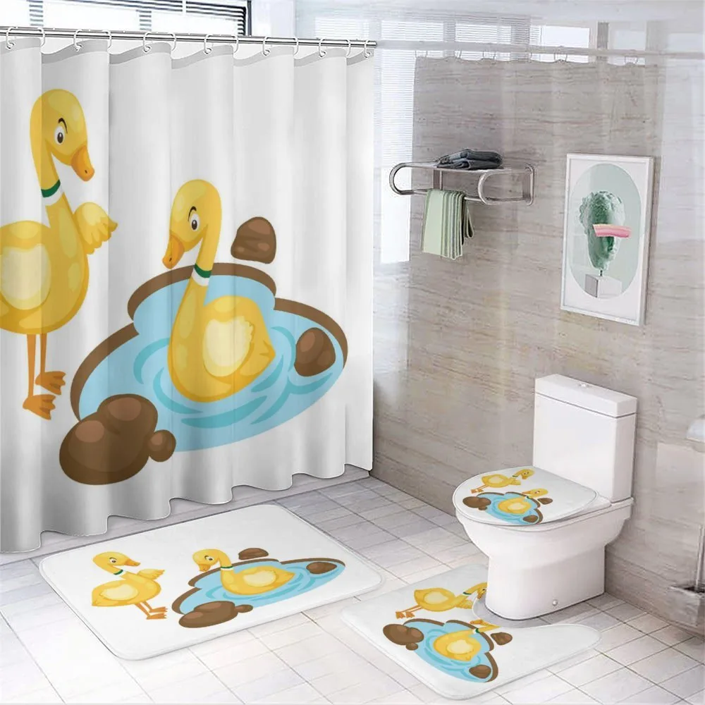 Funny Cartoon Style Animals — 4-Piece Bathroom Set preview