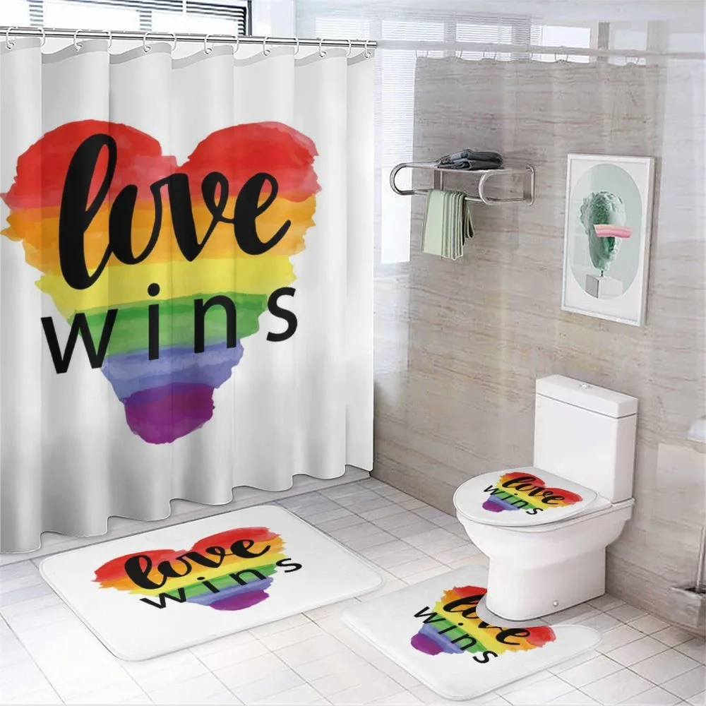 Gay Parade Slogan — 4-Piece Bathroom Set preview