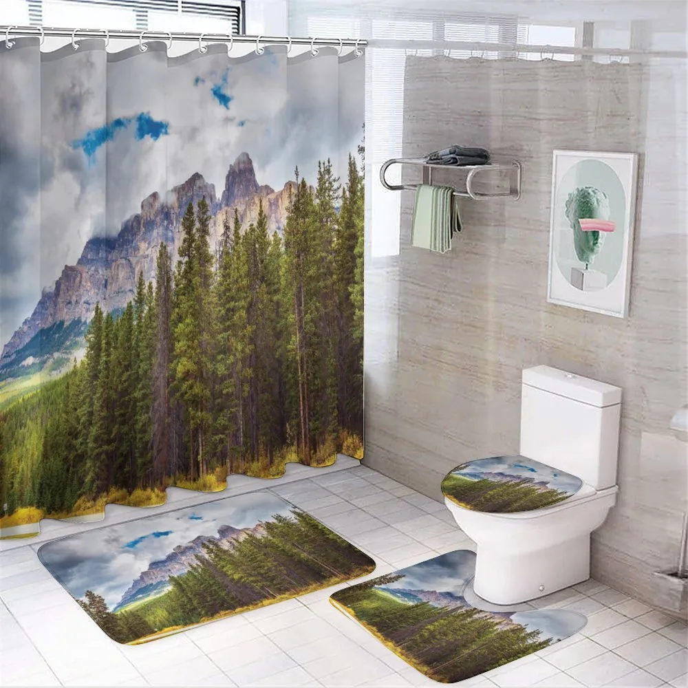 Majestic Mountains Scene — 4-Piece Bathroom Set preview