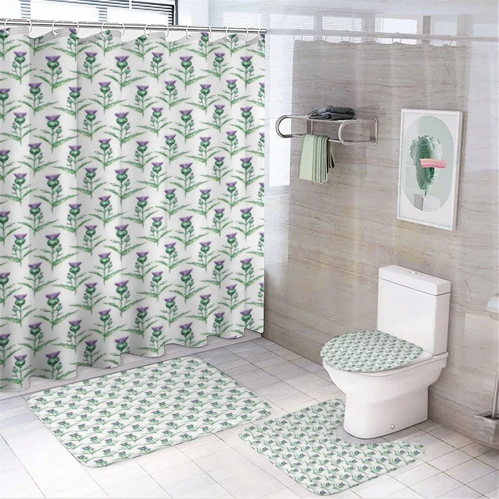 Botanical Print Plant — 4-Piece Bathroom Set preview