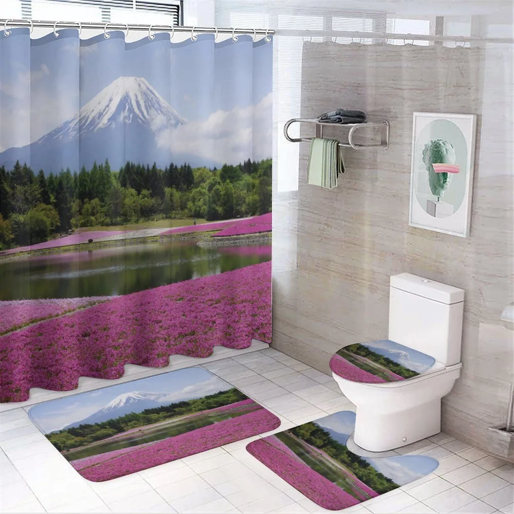 Festival of Shibazakura Field — 4-Piece Bathroom Set preview