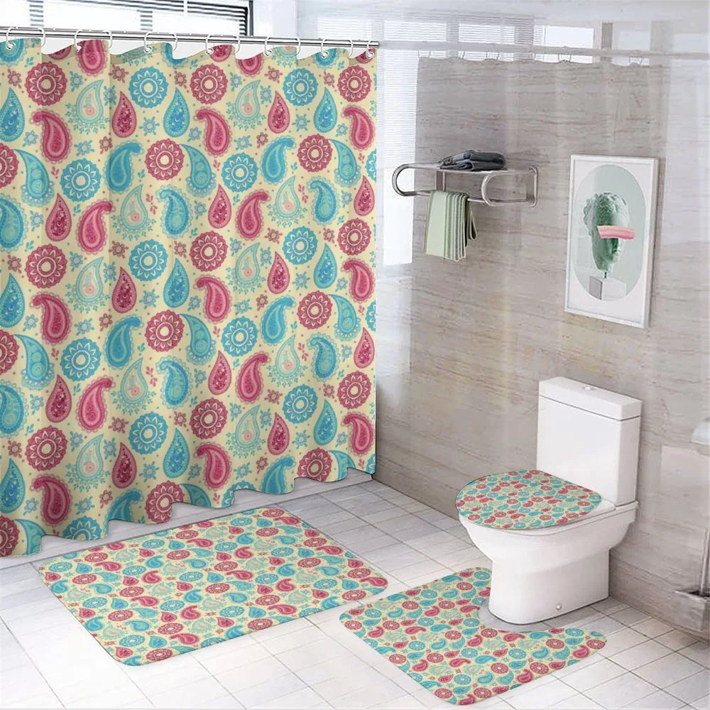 Flowers Design — 4-Piece Bathroom Set preview