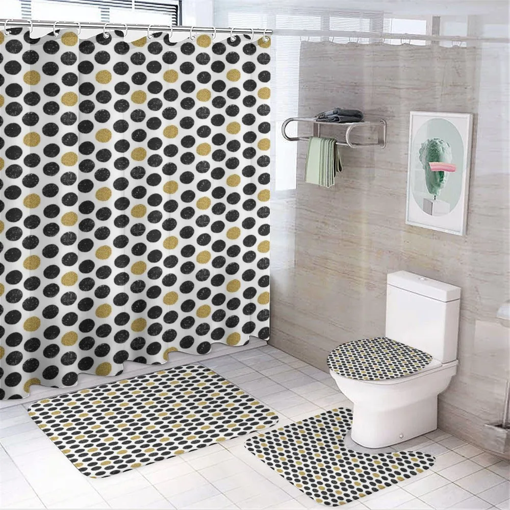 Grungy and Glamour Rounds — 4-Piece Bathroom Set preview