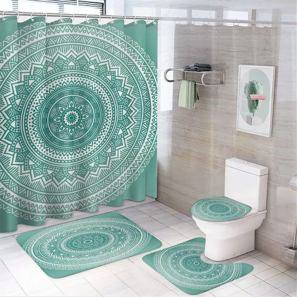 Mandala Boho Stripes — 4-Piece Bathroom Set preview
