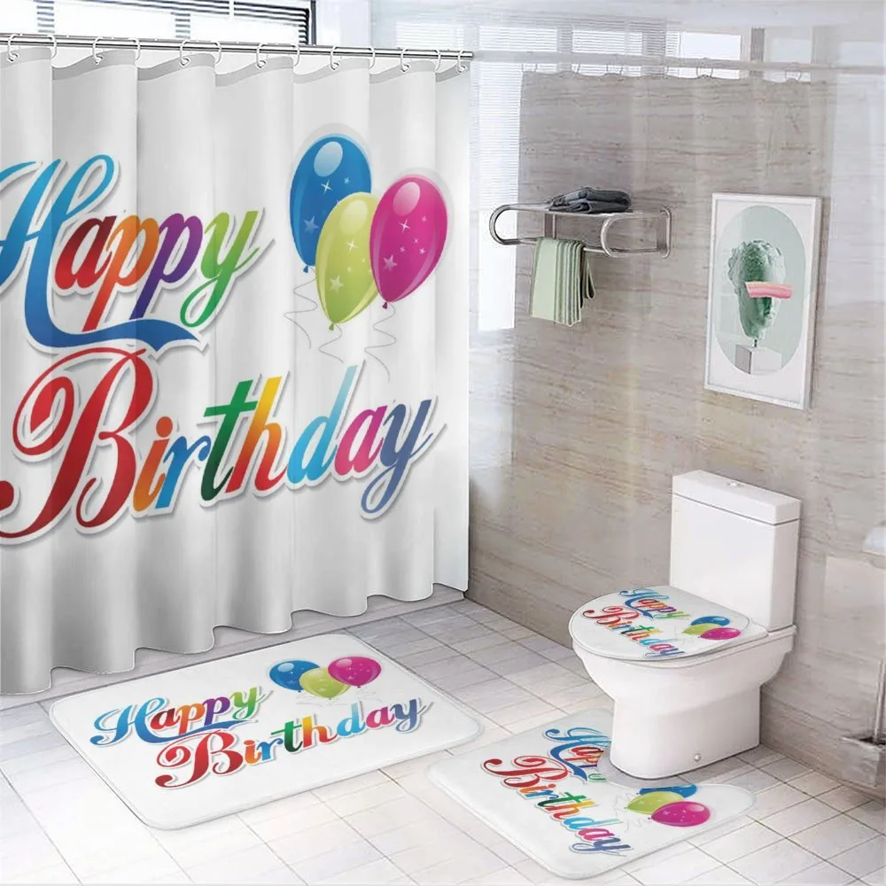 Modern Writing Balloon — 4-Piece Bathroom Set preview