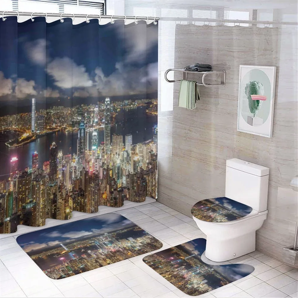 Night View Hong Kong — 4-Piece Bathroom Set preview