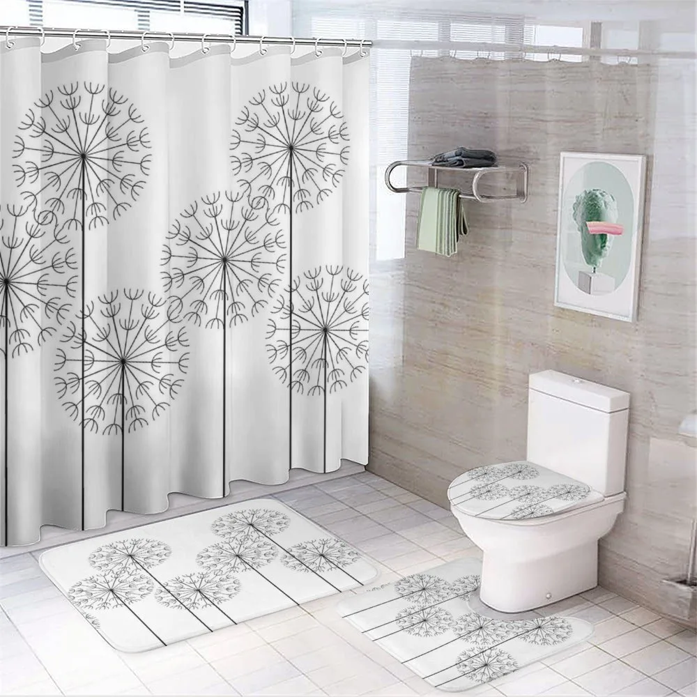 Digital Flower Dandelion — 4-Piece Bathroom Set preview