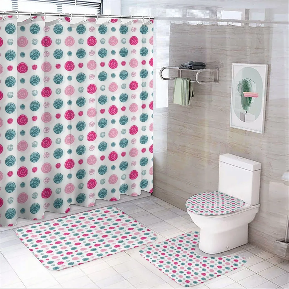 Doodle Spirals — 4-Piece Bathroom Set preview
