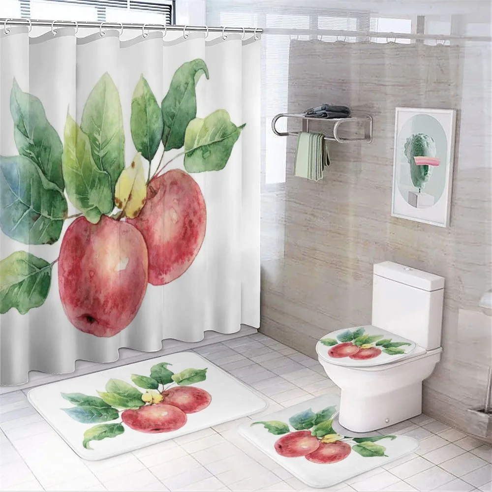 Green Leaves and Fruits — 4-Piece Bathroom Set preview