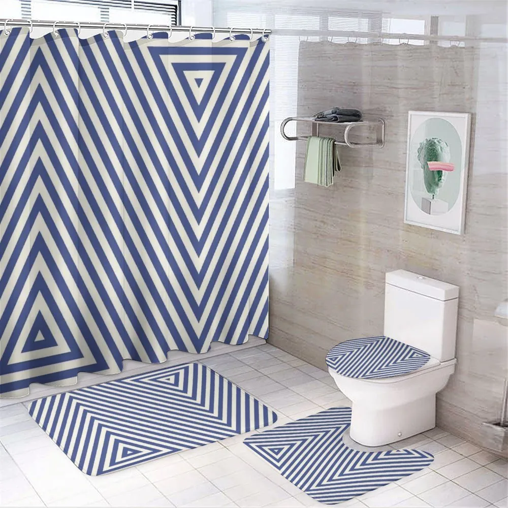 Triangle and Stripes — 4-Piece Bathroom Set preview