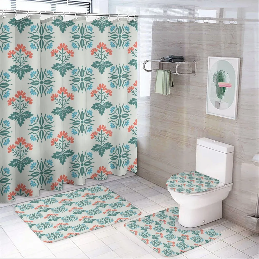 Abstract Spring Motifs — 4-Piece Bathroom Set preview