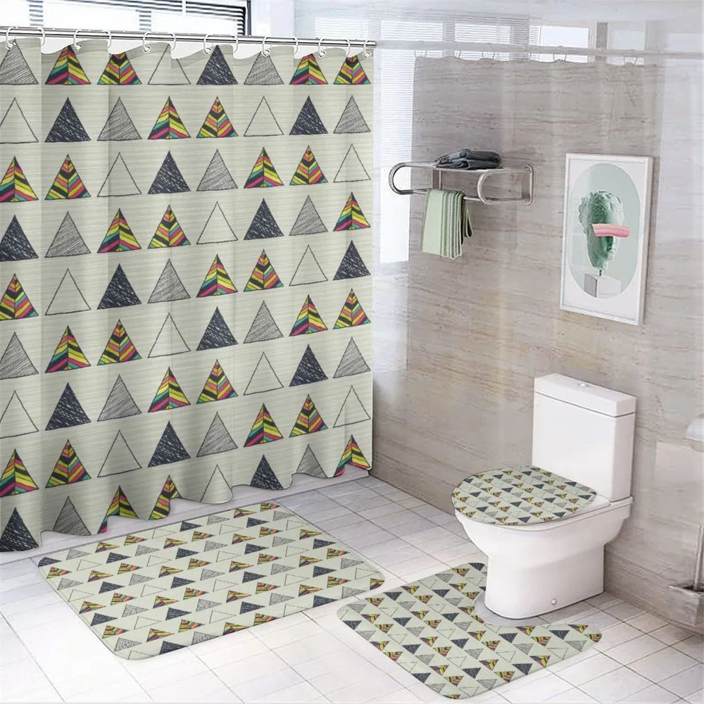 Abstract Triangle — 4-Piece Bathroom Set preview