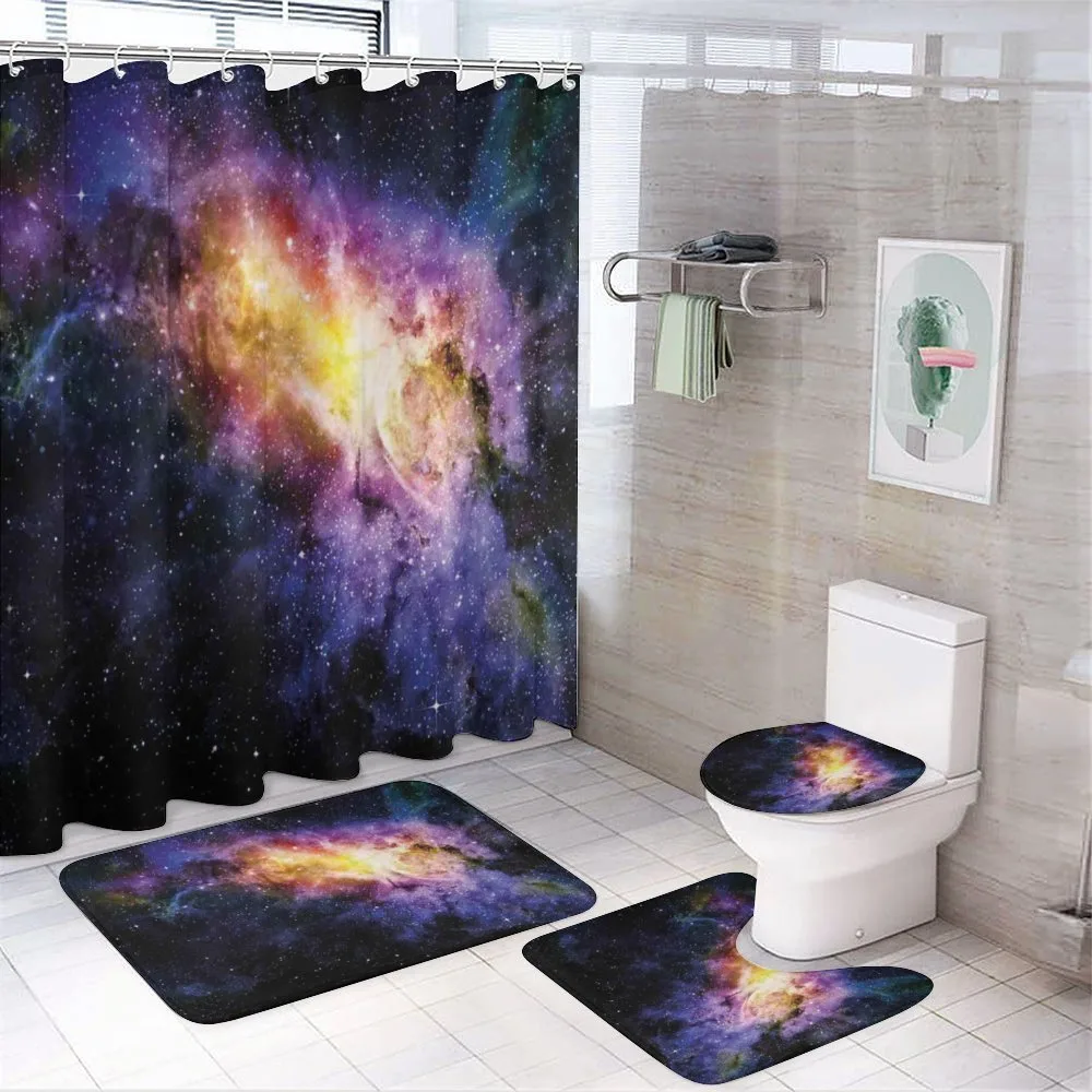 Alluring Nebula Stars — 4-Piece Bathroom Set preview