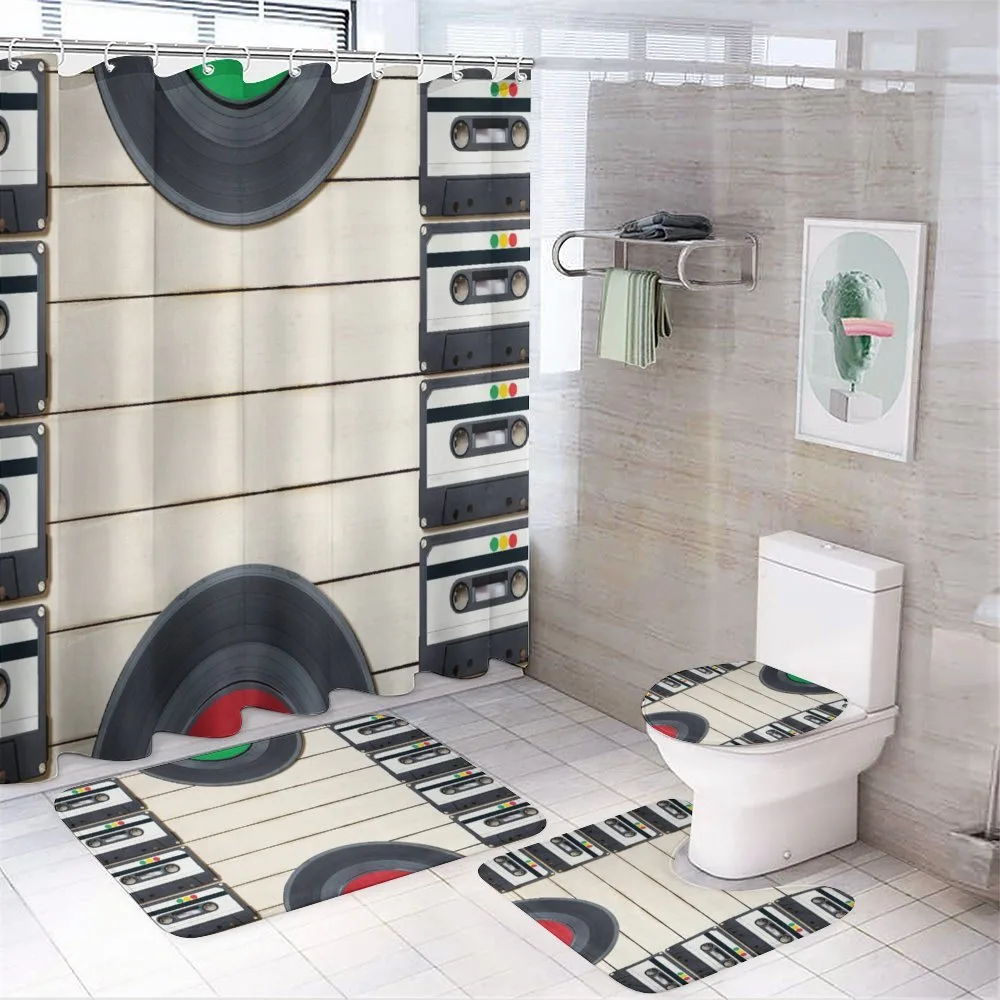 Audio Cassettes Records — 4-Piece Bathroom Set preview