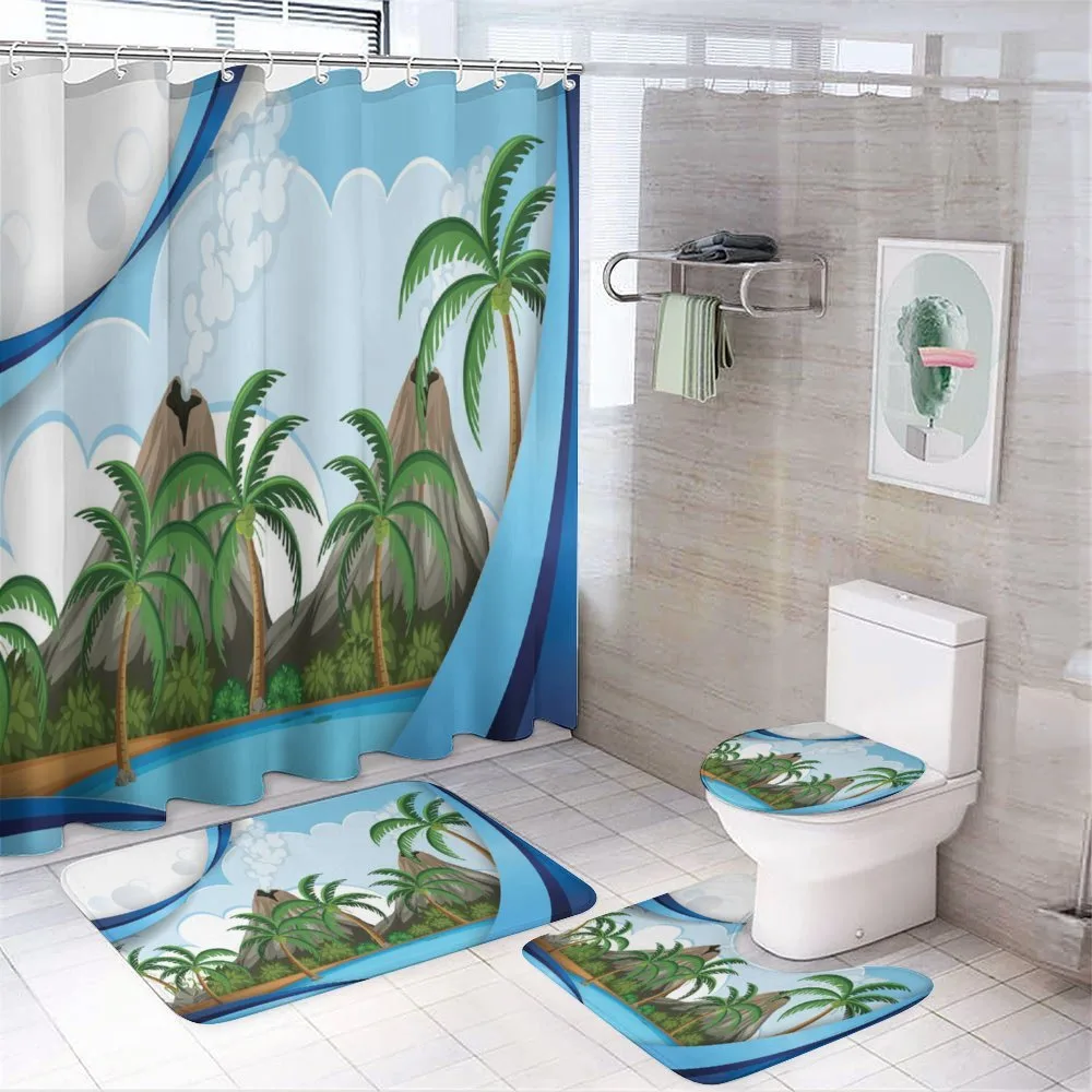 Exotic Volcano Island — 4-Piece Bathroom Set preview