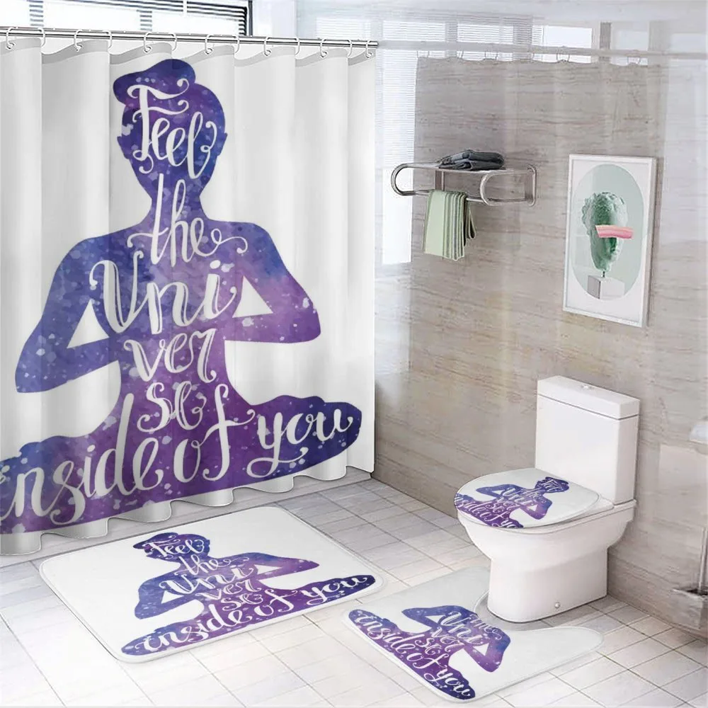 Female Silhouette Words — 4-Piece Bathroom Set preview