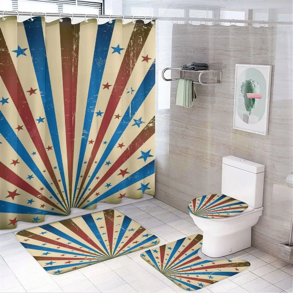 Flag Color Background — 4-Piece Bathroom Set preview