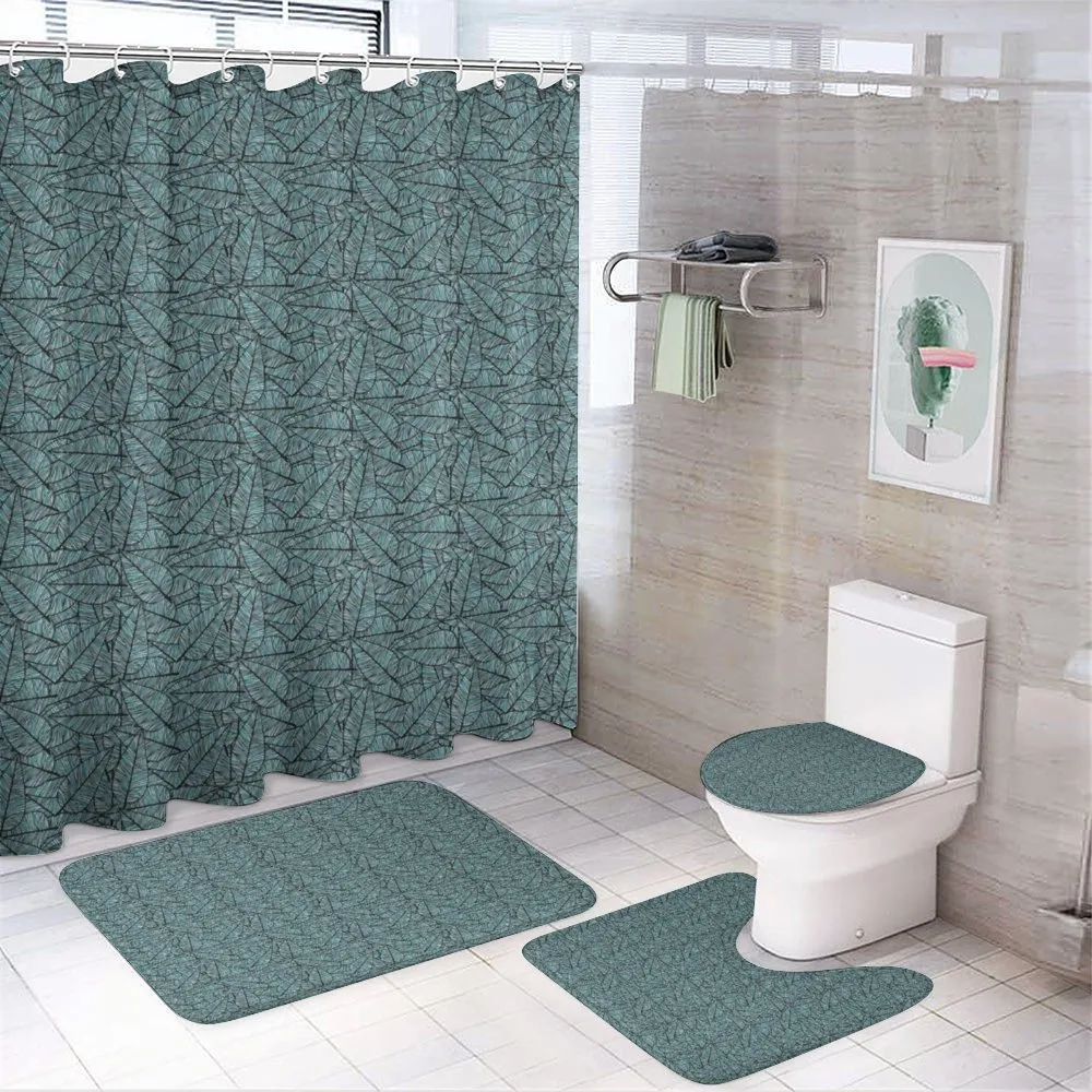 Hand Drawn Leaf Foliage — 4-Piece Bathroom Set preview
