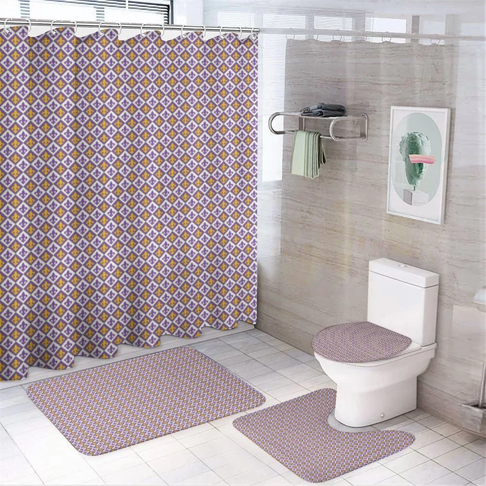 Rhombus Vivid Royal — 4-Piece Bathroom Set preview