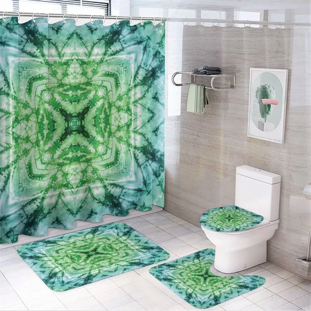 Tie Dye Effect Bohemian — 4-Piece Bathroom Set preview