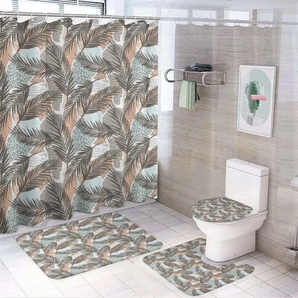 Abstract Pastel Botany — 4-Piece Bathroom Set preview
