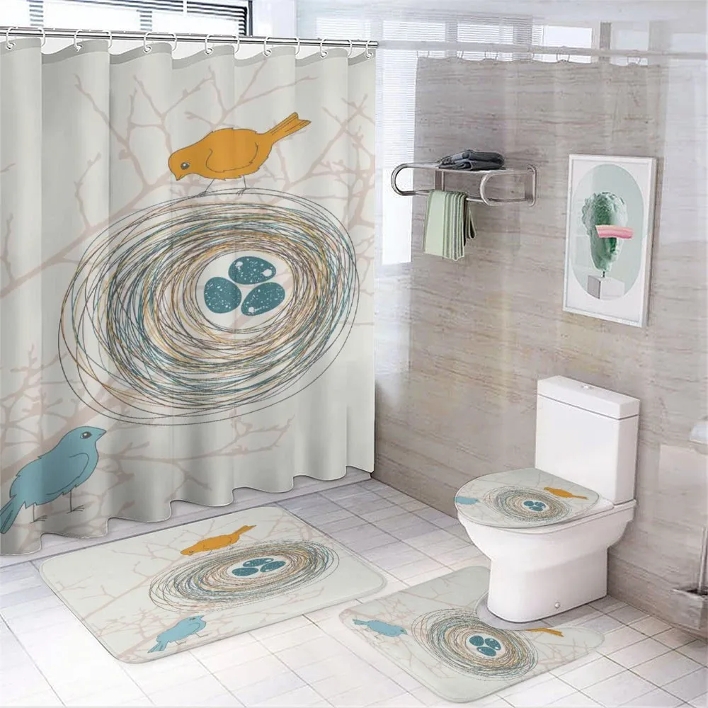 Blue Eggs in Birds Nest — 4-Piece Bathroom Set preview