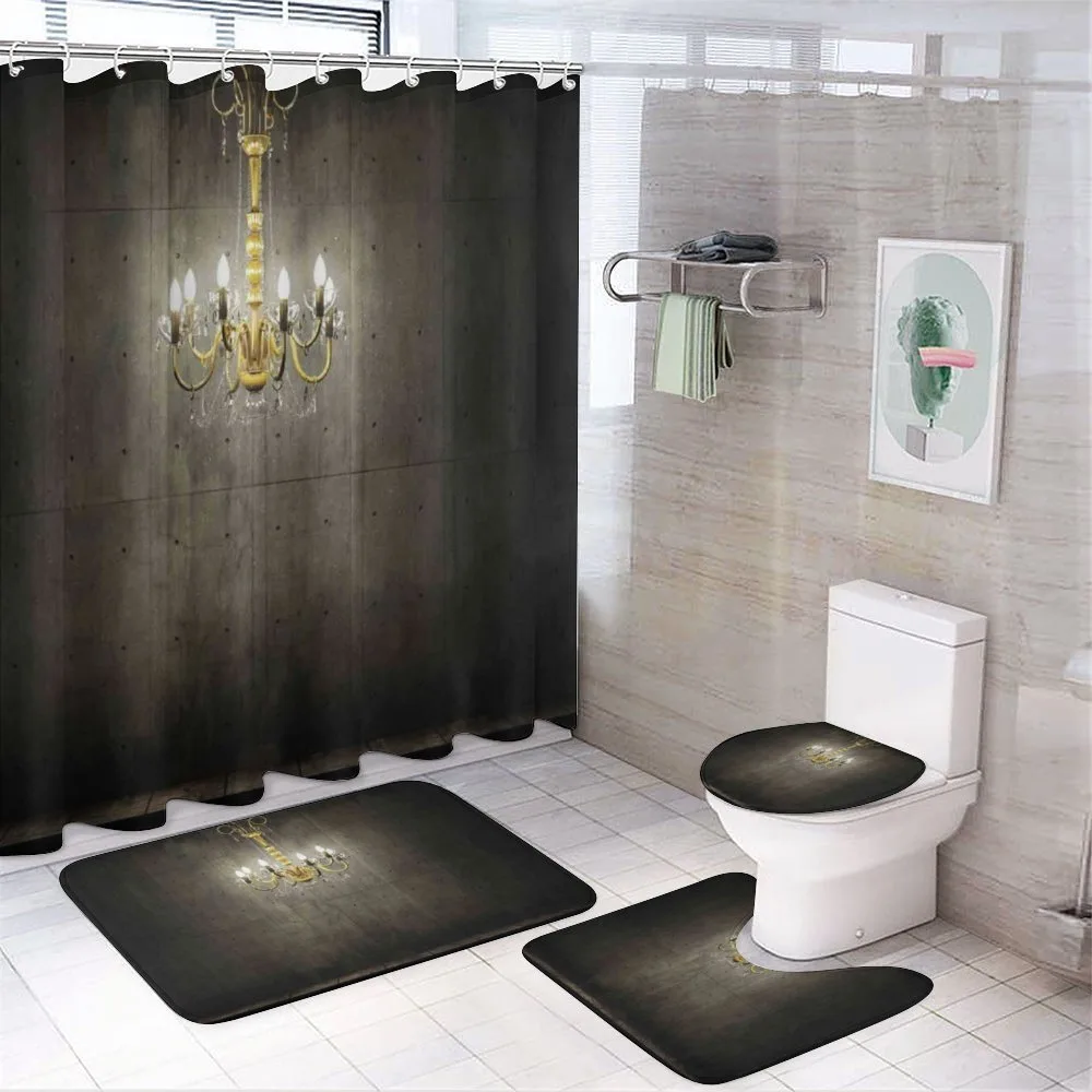 Classic Dark Chandelier — 4-Piece Bathroom Set preview