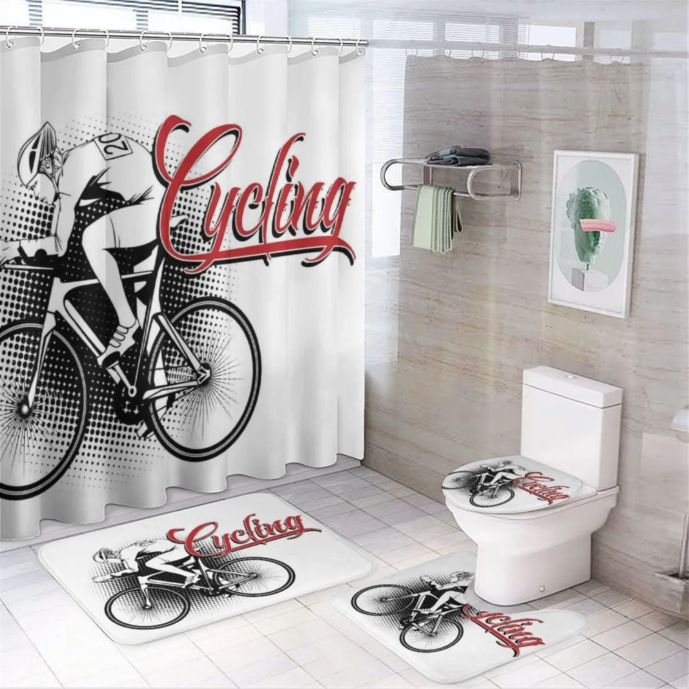 Cycling Man Sport Bike — 4-Piece Bathroom Set preview