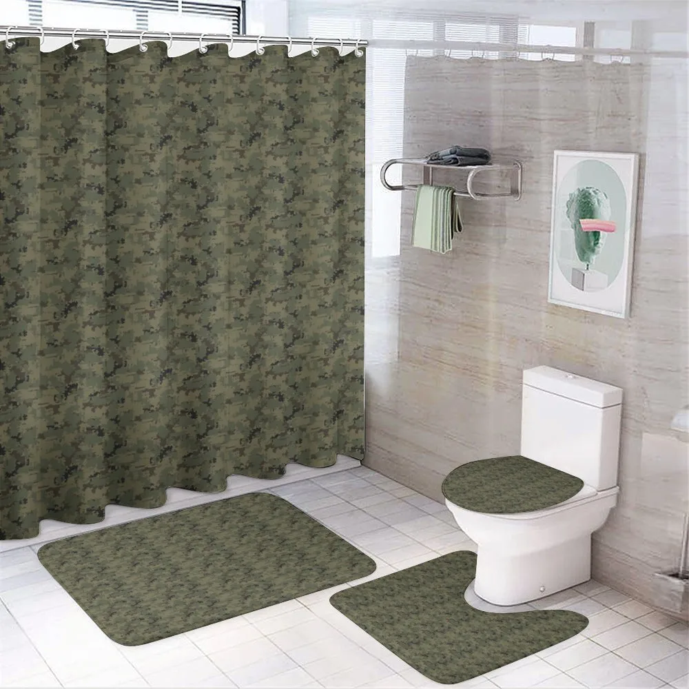 Digital Pixel Camo — 4-Piece Bathroom Set preview