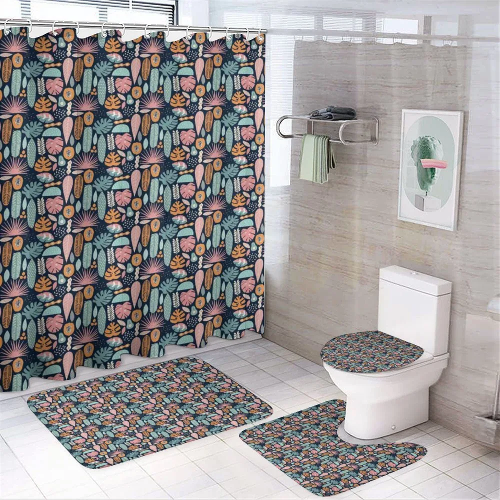 Ornamental Jungle Elements — 4-Piece Bathroom Set preview