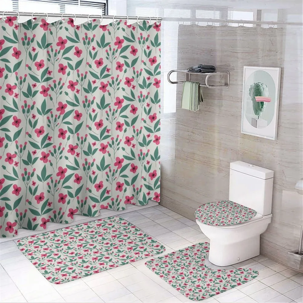 Shabby Iris Field Leaves — 4-Piece Bathroom Set preview