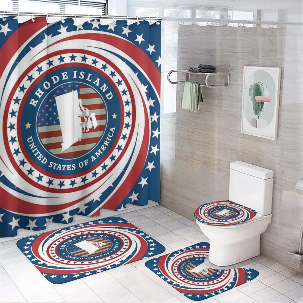 Swirled Stars and USA — 4-Piece Bathroom Set preview