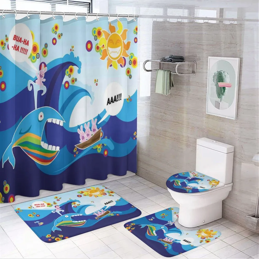 Whale Fish Rabbit Sun — 4-Piece Bathroom Set preview