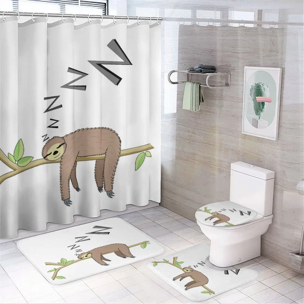 Arboreal Mammal Sleeping — 4-Piece Bathroom Set preview
