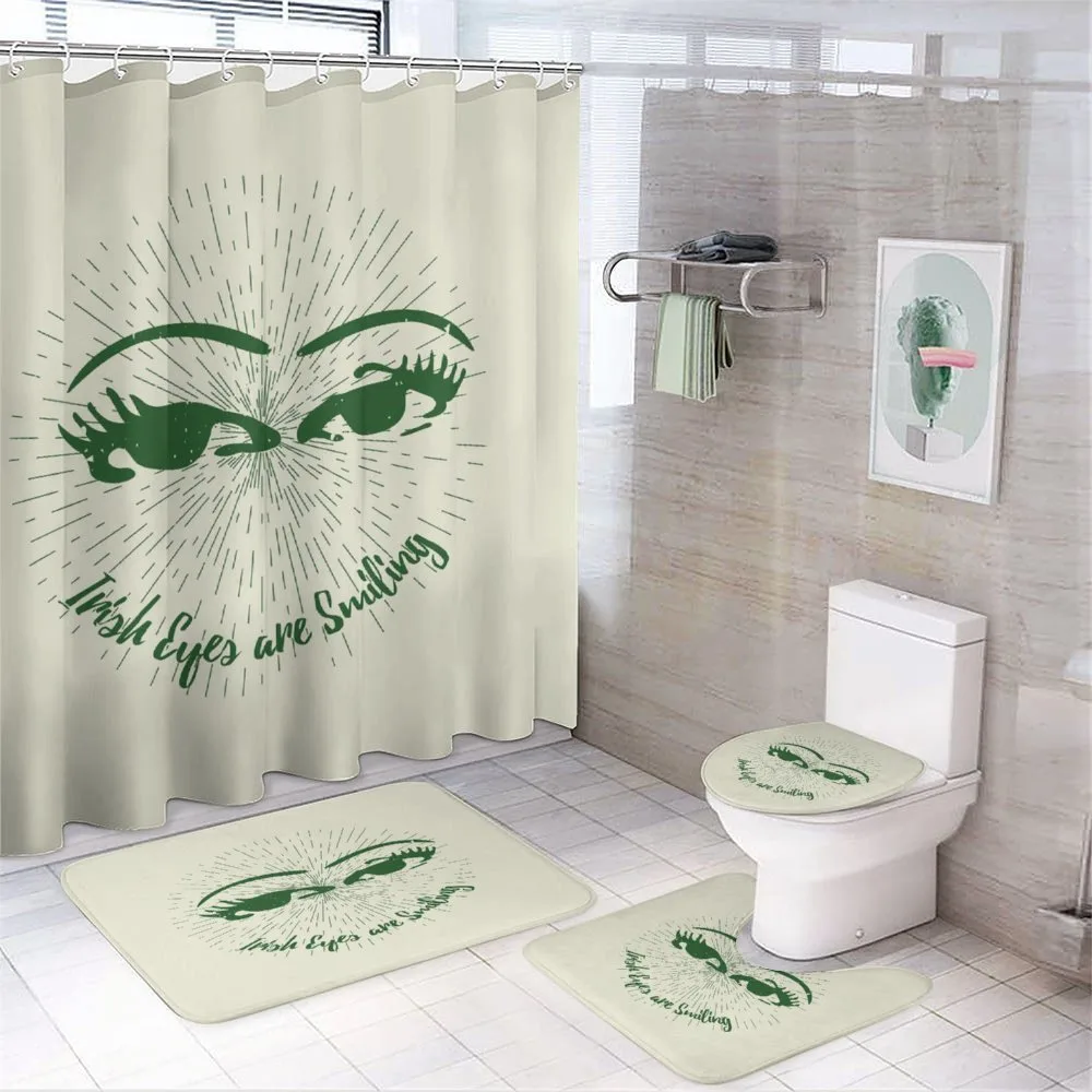Hand Drawn Eyes Design — 4-Piece Bathroom Set preview