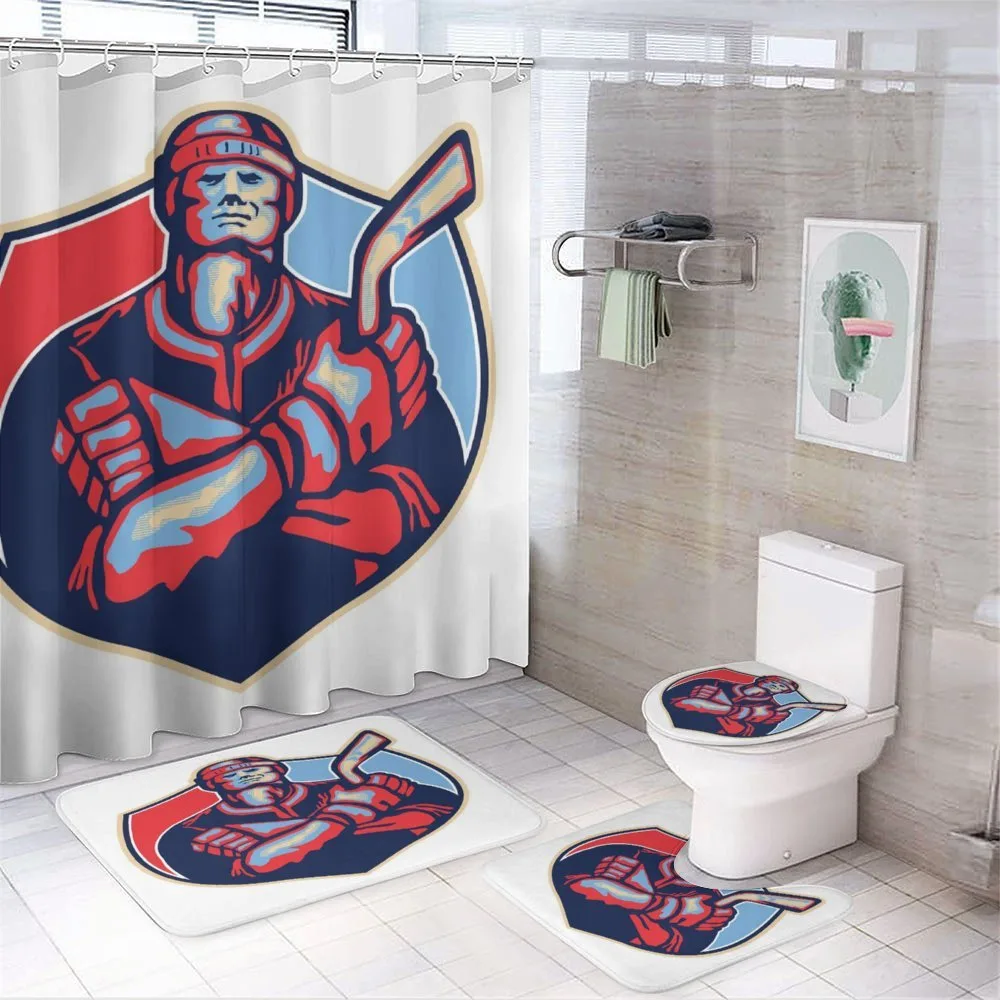 Player Holding Stick — 4-Piece Bathroom Set preview