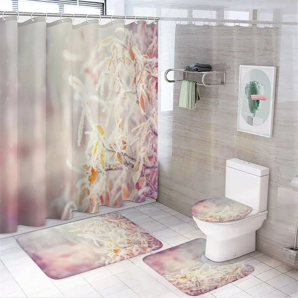 Tree Leaves Snowflakes — 4-Piece Bathroom Set preview