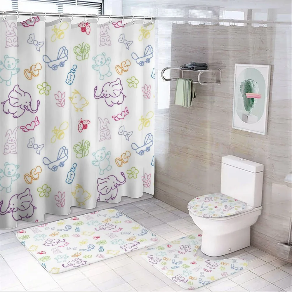 Baby Elephants Bears — 4-Piece Bathroom Set preview