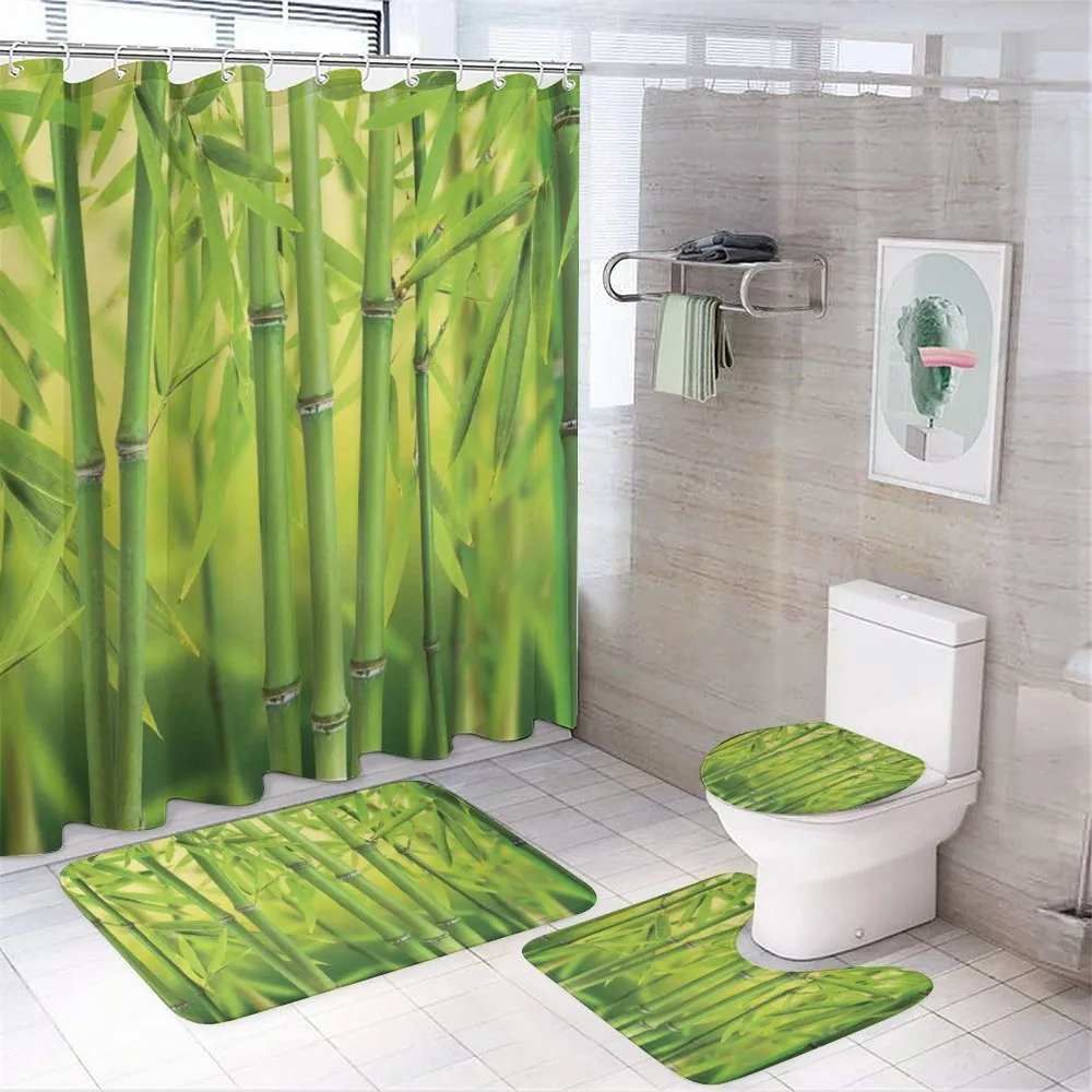 Bamboo Sprout Stem Forest — 4-Piece Bathroom Set preview