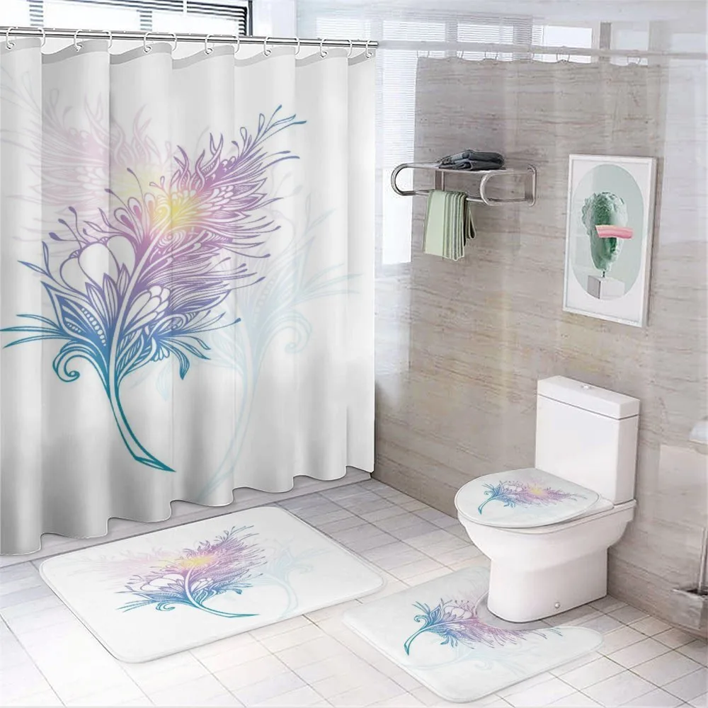 Bohemian Silhouette Plume — 4-Piece Bathroom Set preview