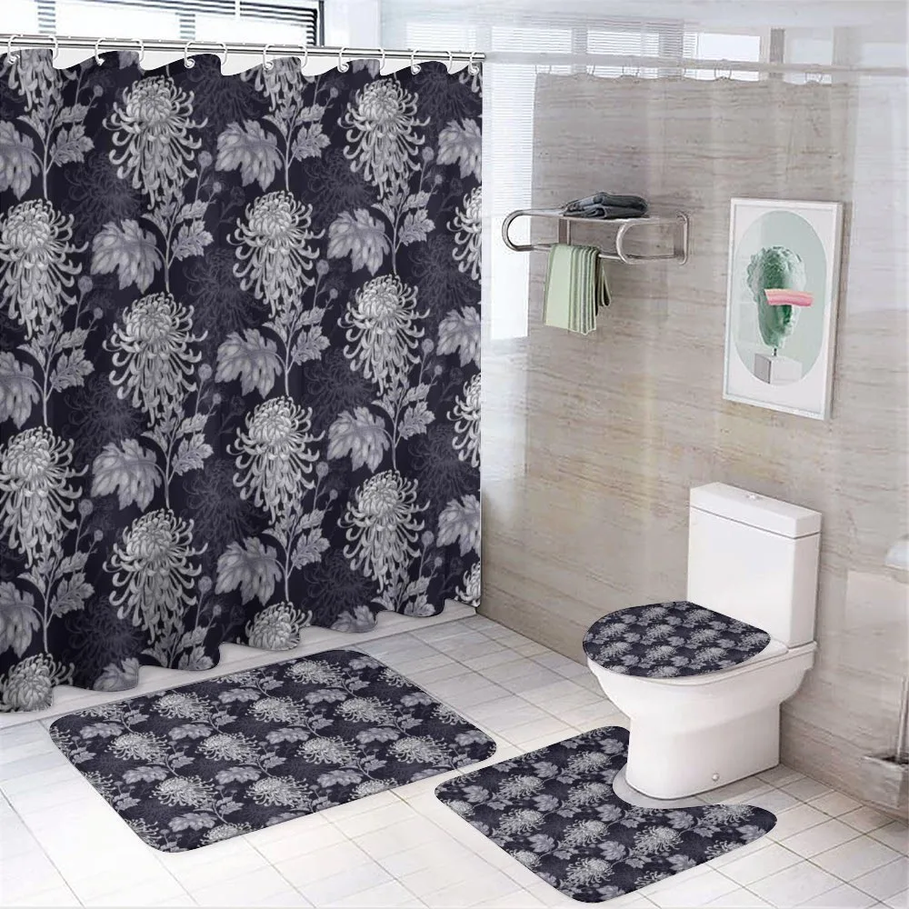 Chrysanthemum Blooming — 4-Piece Bathroom Set preview