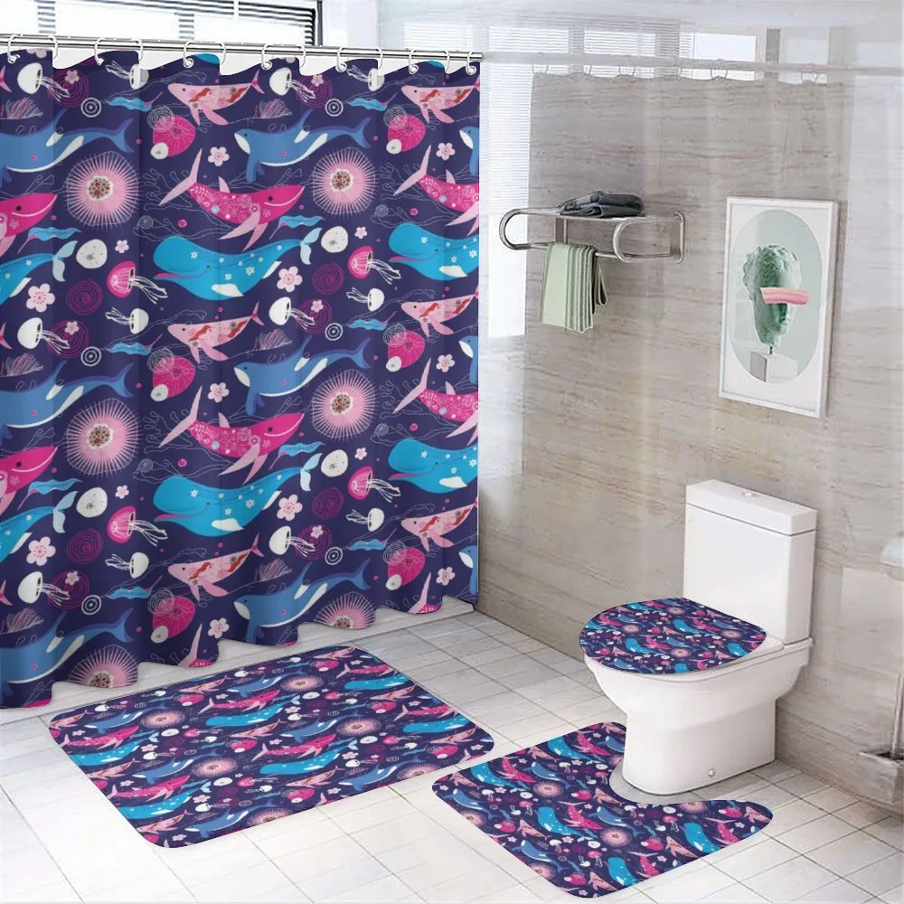 Floral Nautical Elements — 4-Piece Bathroom Set preview