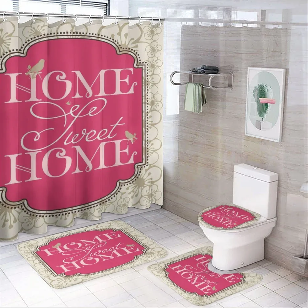 Frame with Flowers — 4-Piece Bathroom Set preview